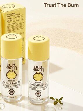 Sun Bum Revitalizing Protect and Repair Hair Oil 1.7 oz Set of 2 NIB